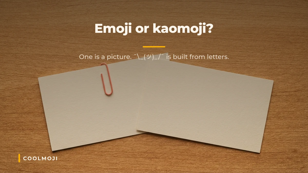 Comparing the shrug emoji with the shrug kaomoji